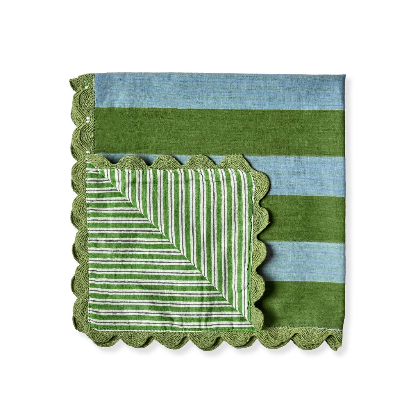 Set 2 Tovaglioli Double Face Verde/Azzurro