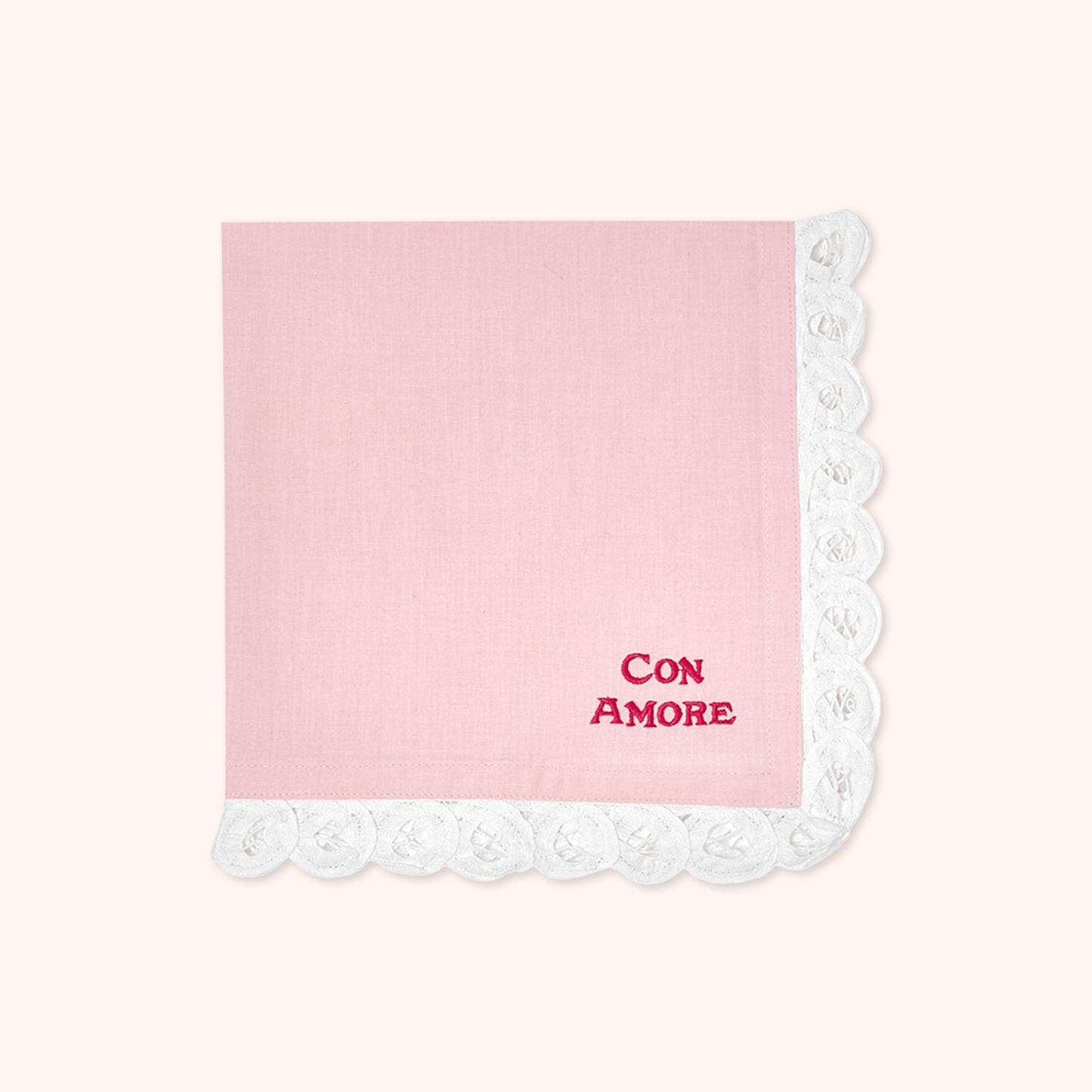 Tovagliolo con Ricamo Con Amore