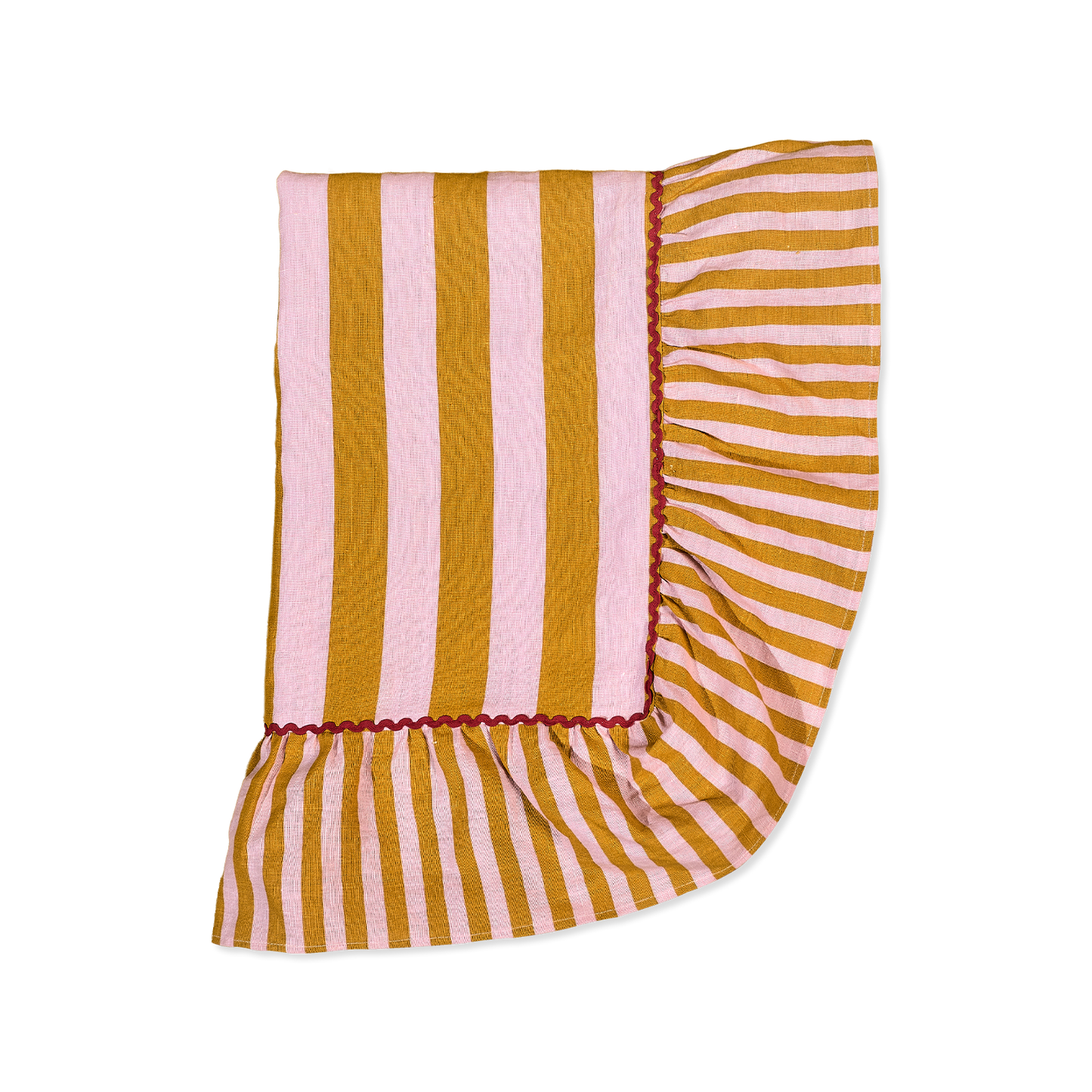 Striped Tablecloth with Volant