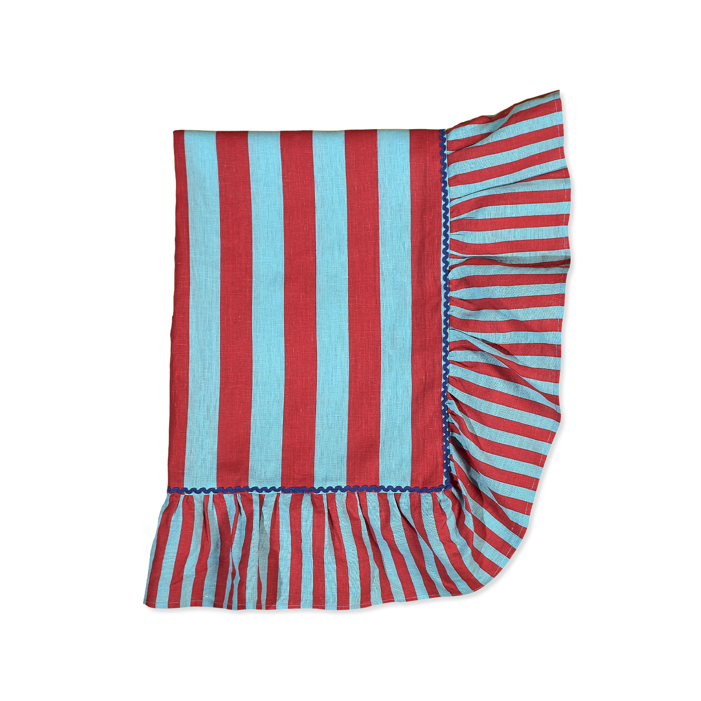 Striped Tablecloth with Volant