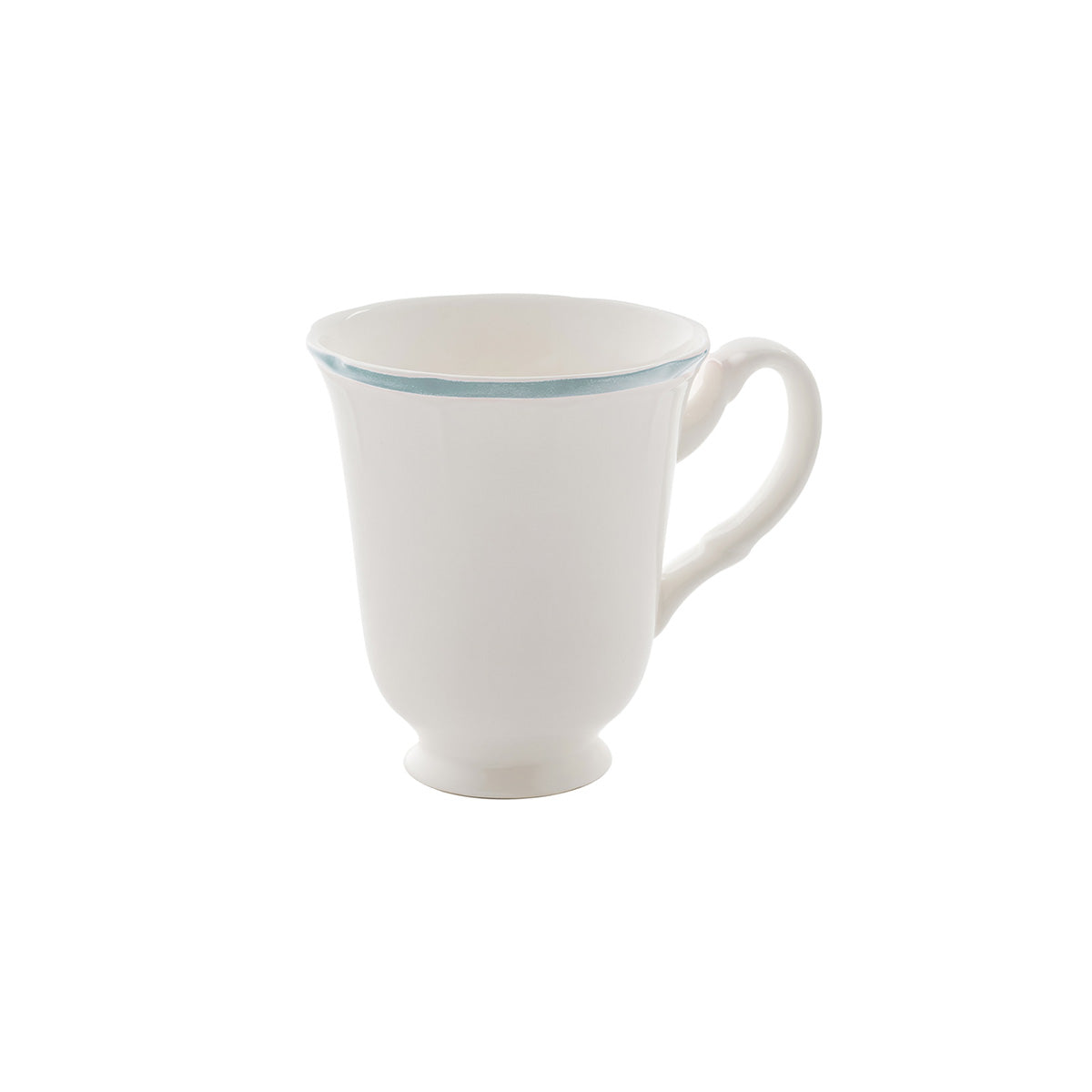 Mug 380 ml Scalloped Edge Blue x6