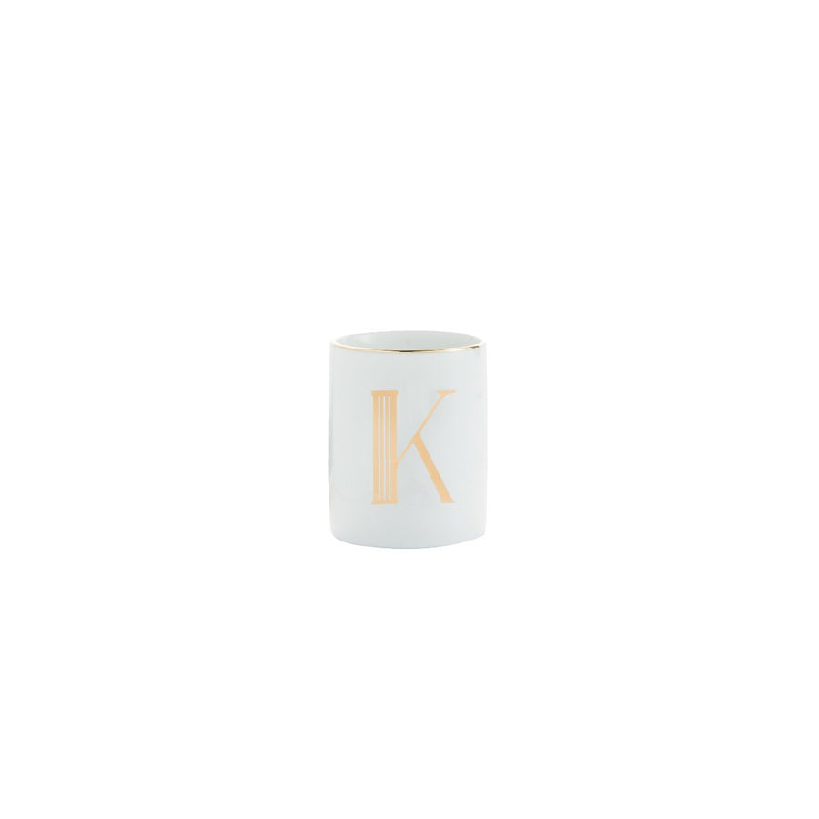 Glass letter K