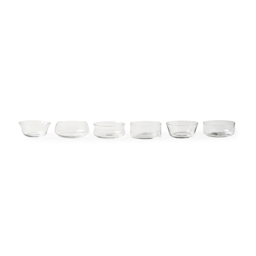 Set 6 Cups w/o stem Mixed Shapes