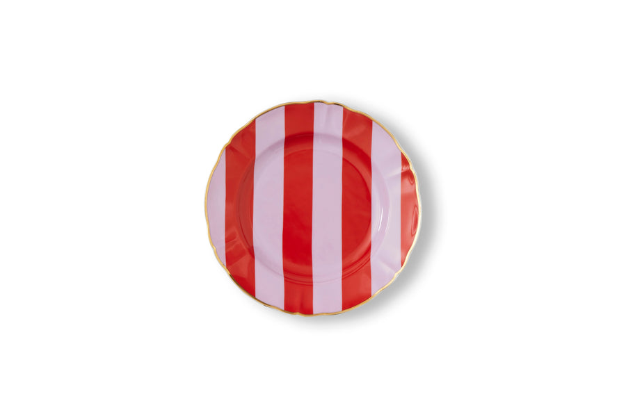 Striped Dessert Plate