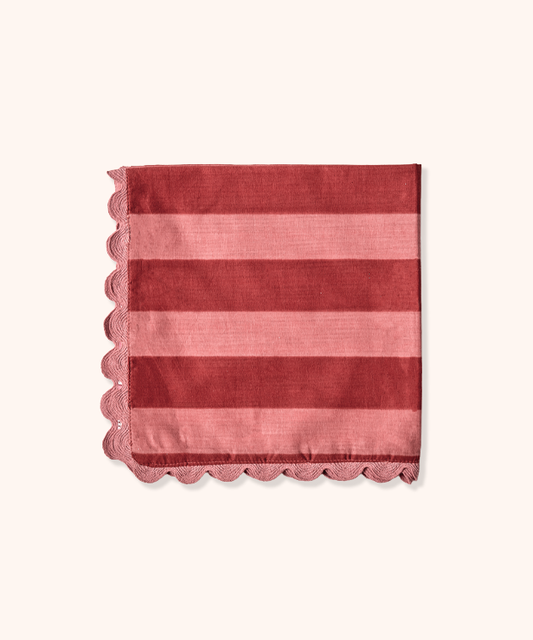 Set 2 Double-Sided Napkins Pink/Bordeaux