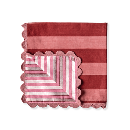 Set 2 Tovaglioli Double Face Rosa/Bordeaux
