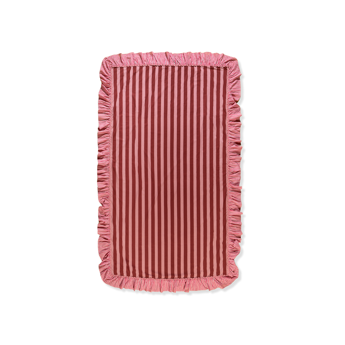 Tovaglia con Borsa Righe Rosa/Bordeaux