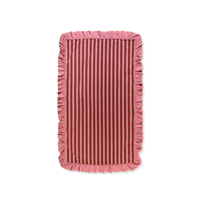 Tovaglia con Borsa Righe Rosa/Bordeaux