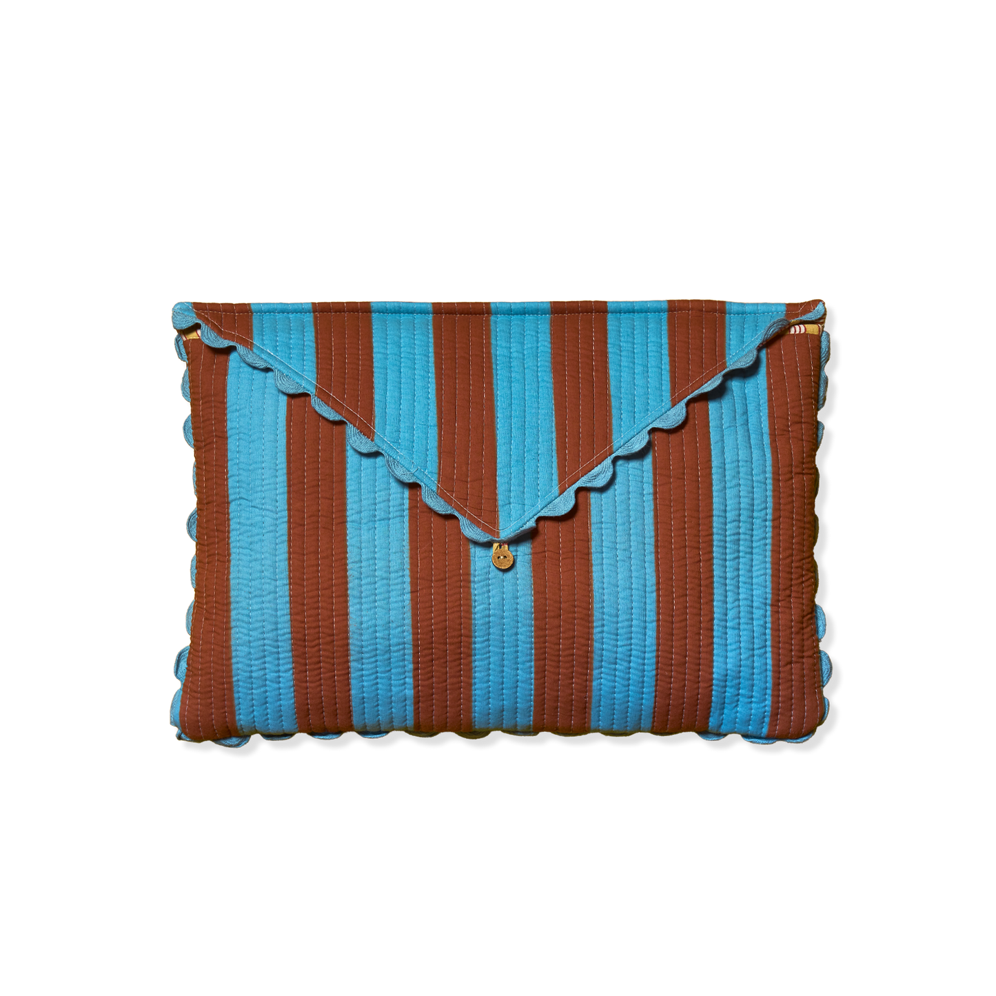 Tovaglia con Borsa Righe Azzurro/Bordeaux