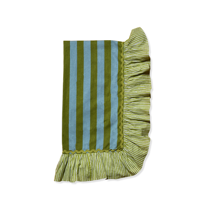 Tovaglia con Borsa Righe Verde/Azzurro