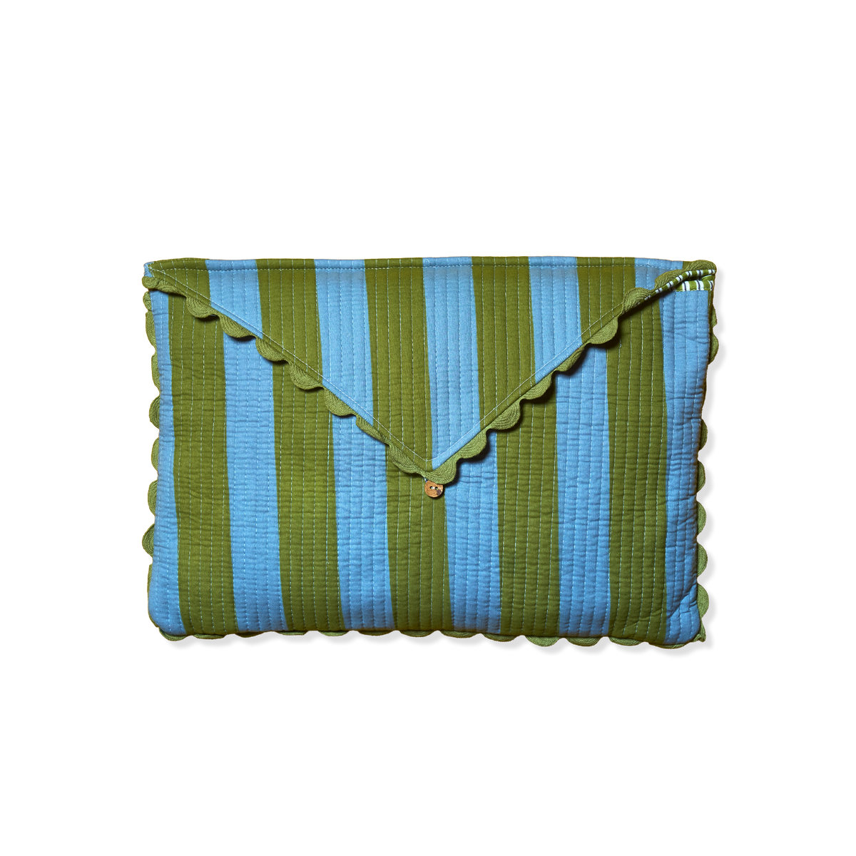 Tovaglia con Borsa Righe Verde/Azzurro