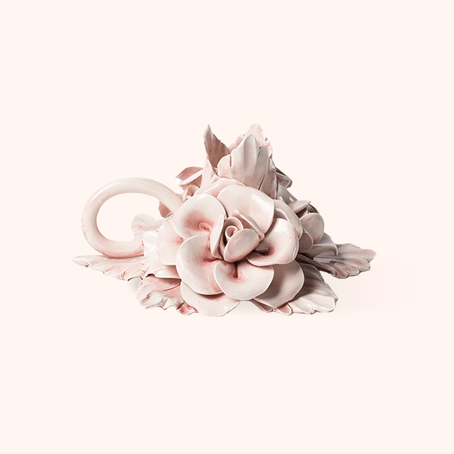 Portacandela con Anello Rosa