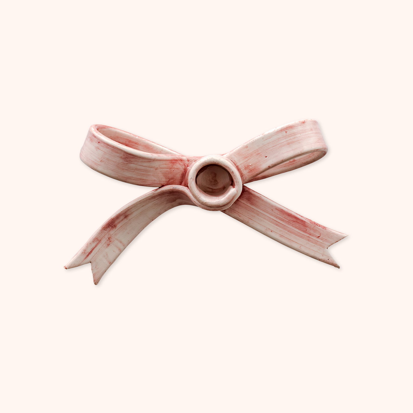 Portacandela Fiocco Rosa