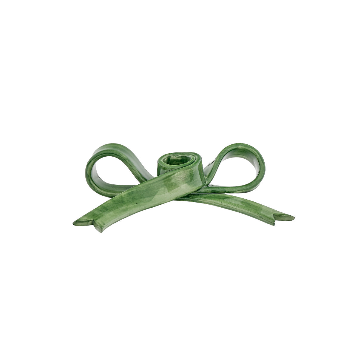 Green Bow Candle Holder