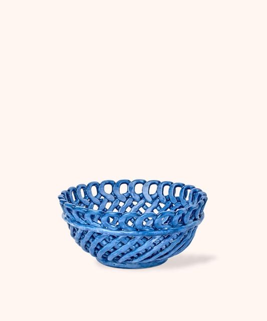 Indigo Round Basket