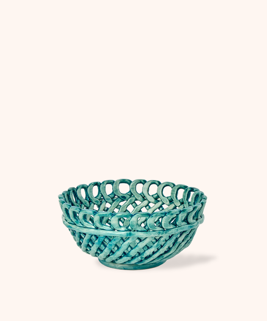 Aquamarine Round Basket
