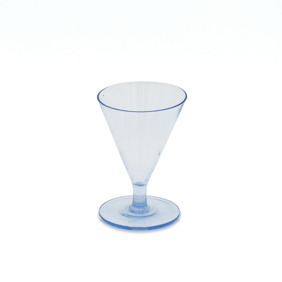 set 8 light blue liqueur glasses