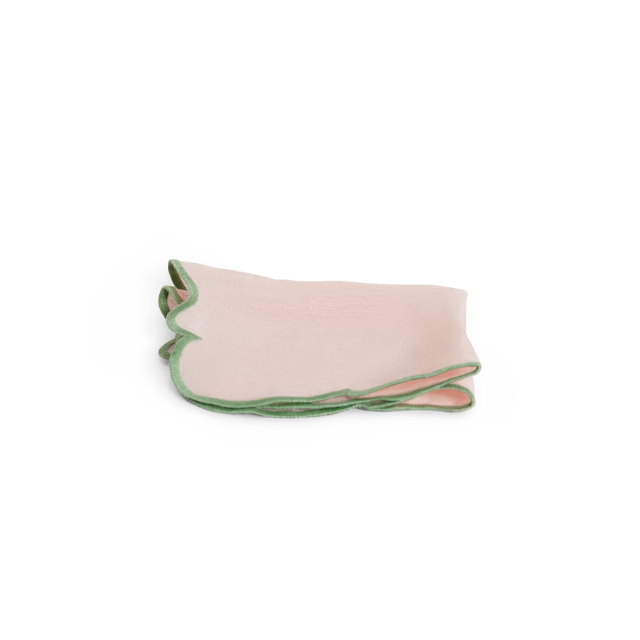 Set 4 scalloped napkins
