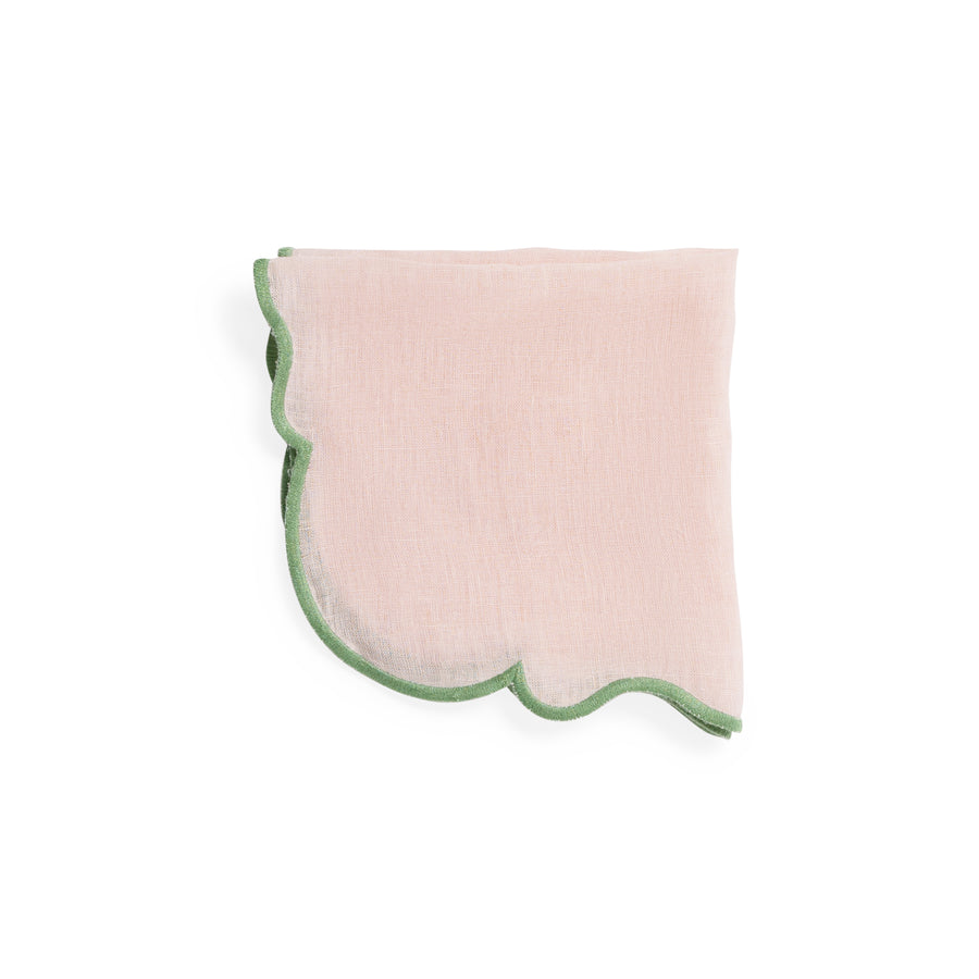 Set 4 scalloped napkins