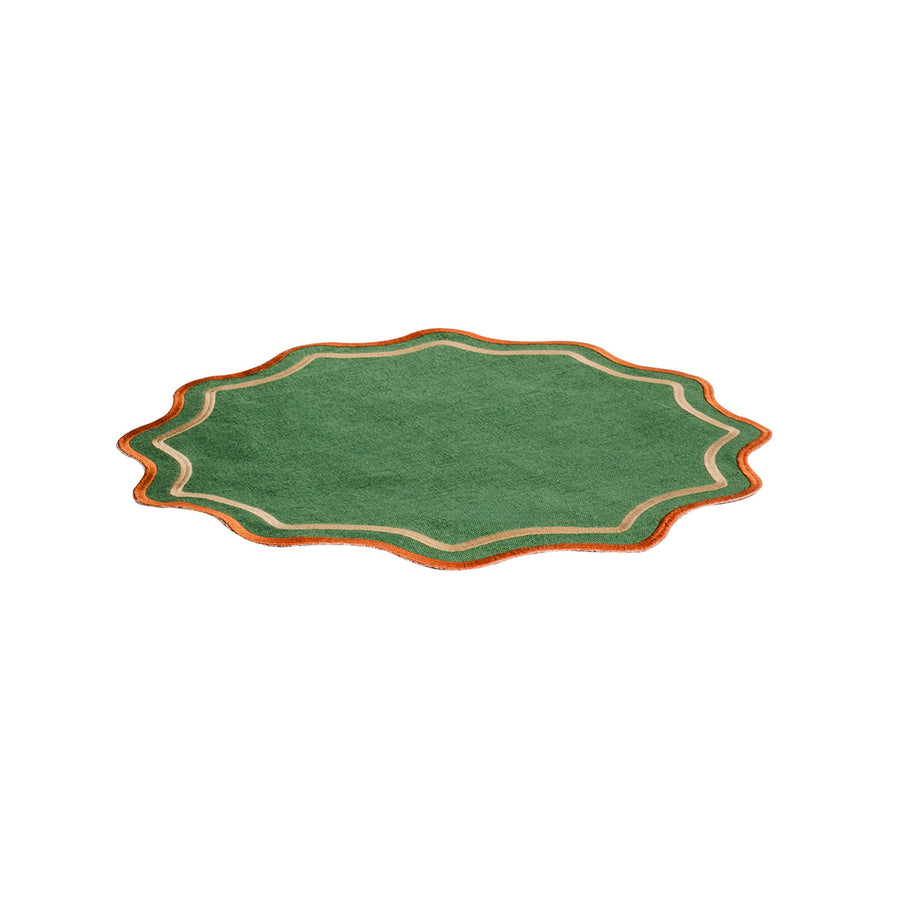 Set 2 scalloped placemats