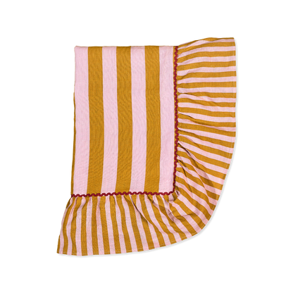 Striped Tablecloth with Volant