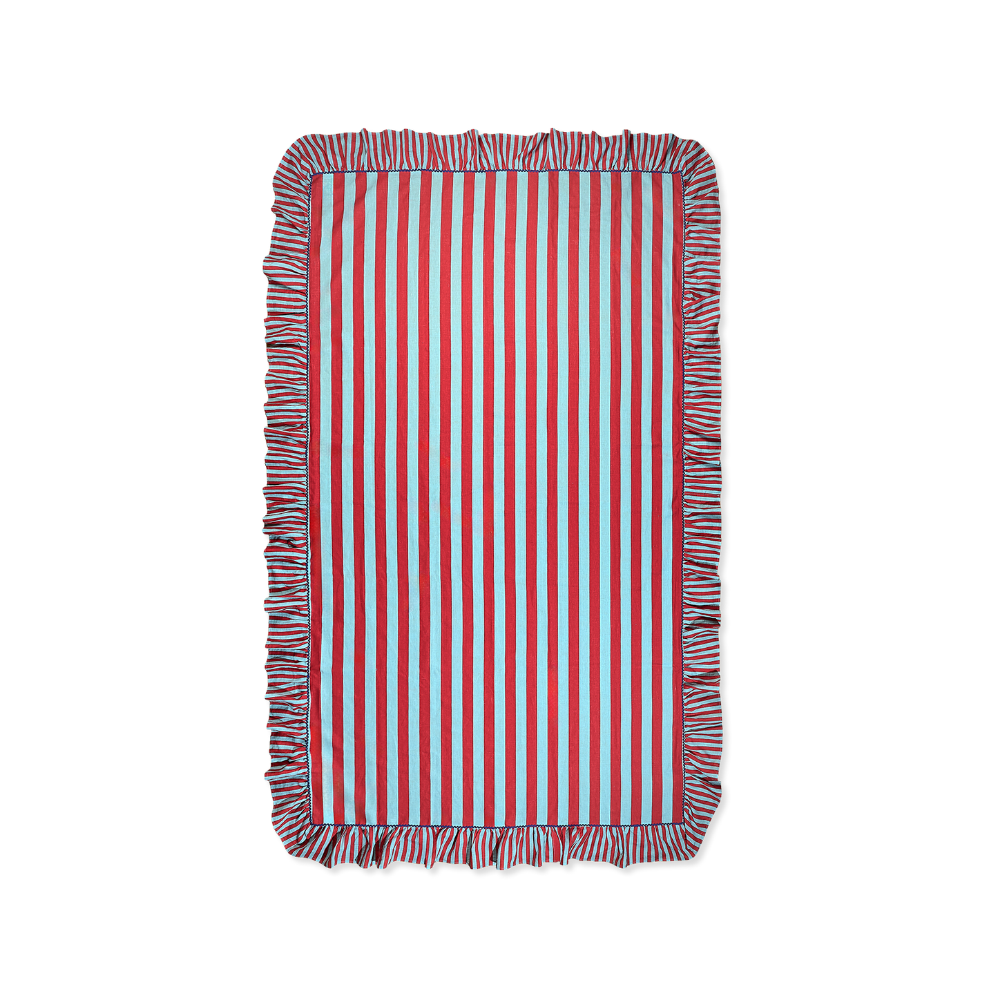 Striped Tablecloth with Volant