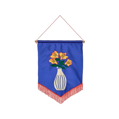 Arazzo Ricamato Fiori Gialli