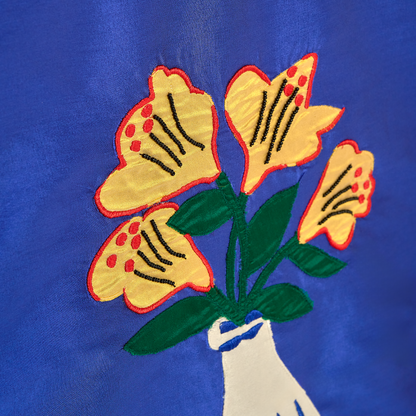 Arazzo Ricamato Fiori Gialli