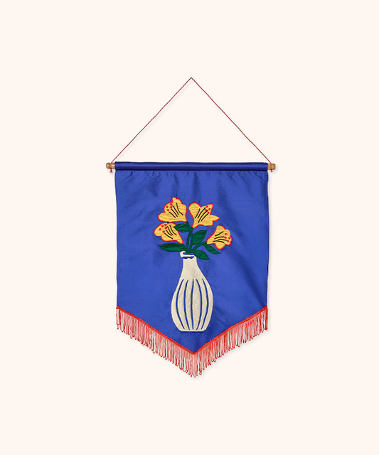 Embroidered Tapestry Yellow Flowers