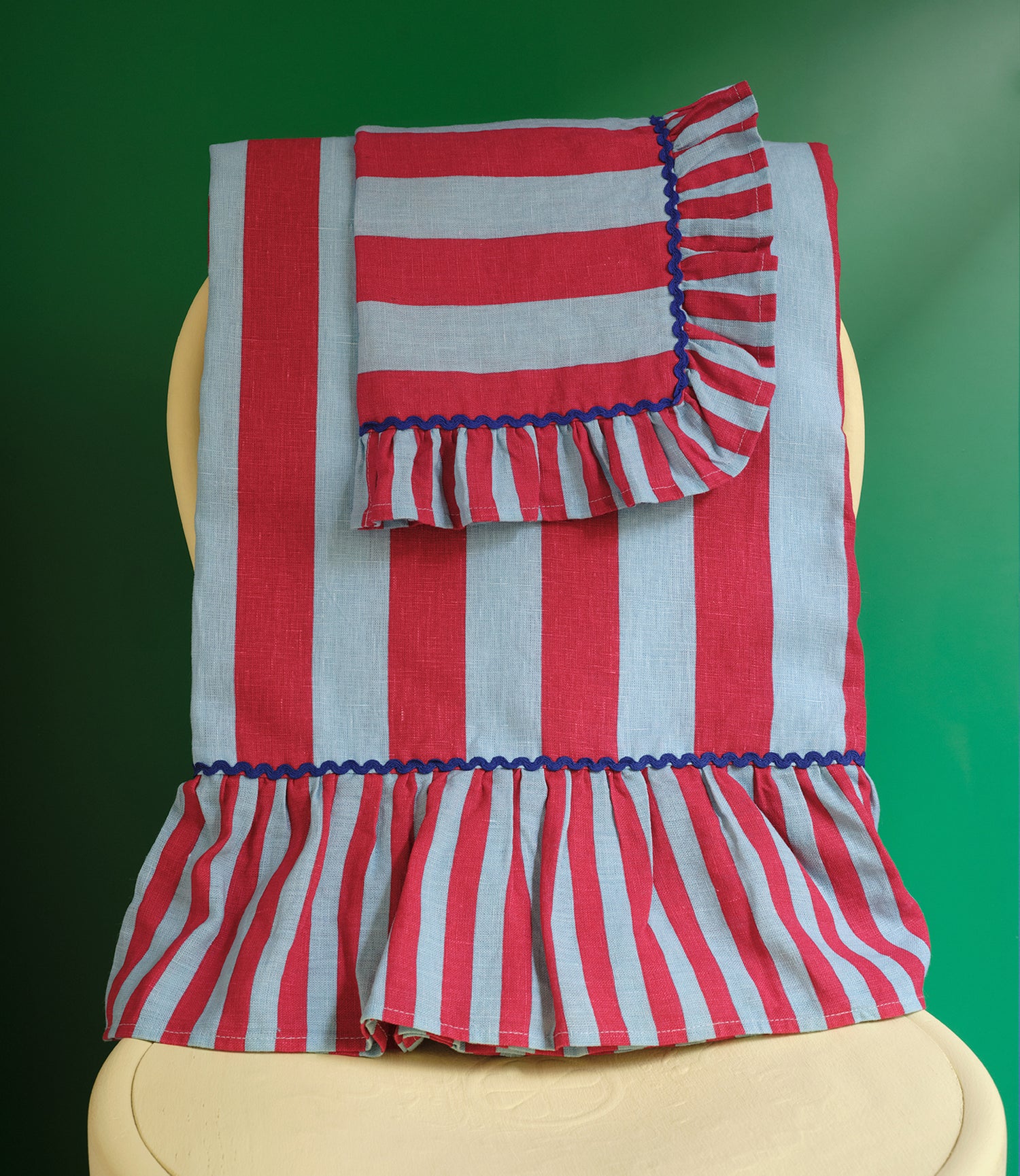 Striped Napkin with Volant