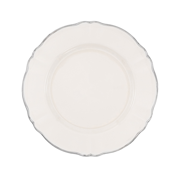Ivory Dinner Plate Platinum rim