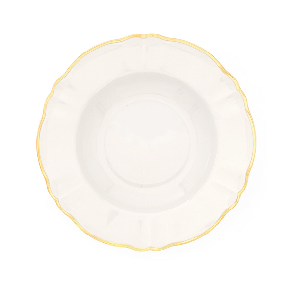 Ivory Deep Plate Gold Rim