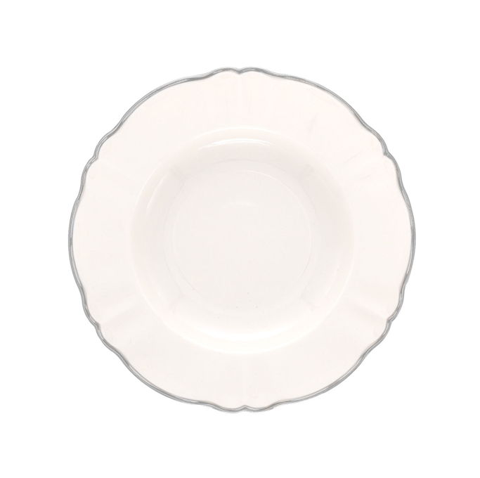 Ivory Deep Plate Platinum Rim