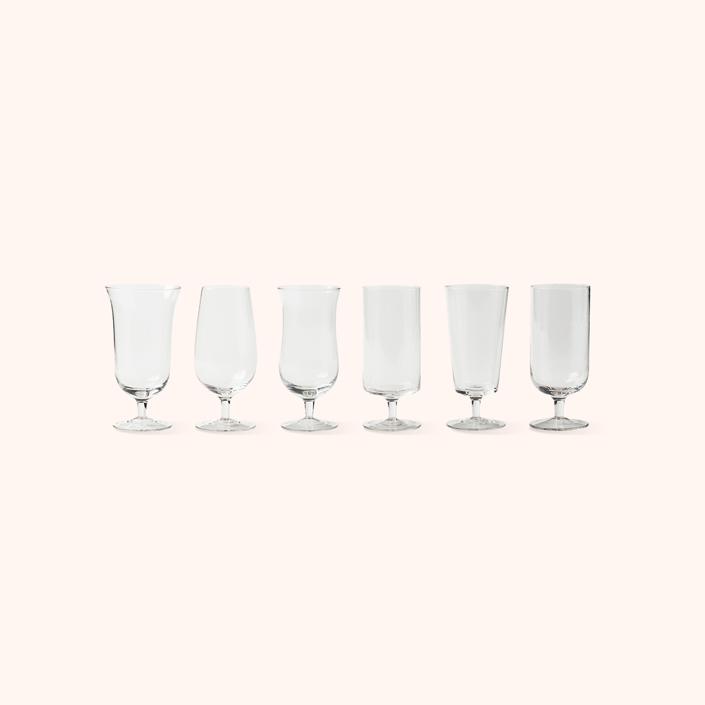 Set 6 Bicchieri Birra Trasparente