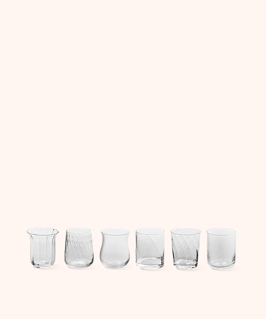 Set 6 Tumbler Texture Trasparente