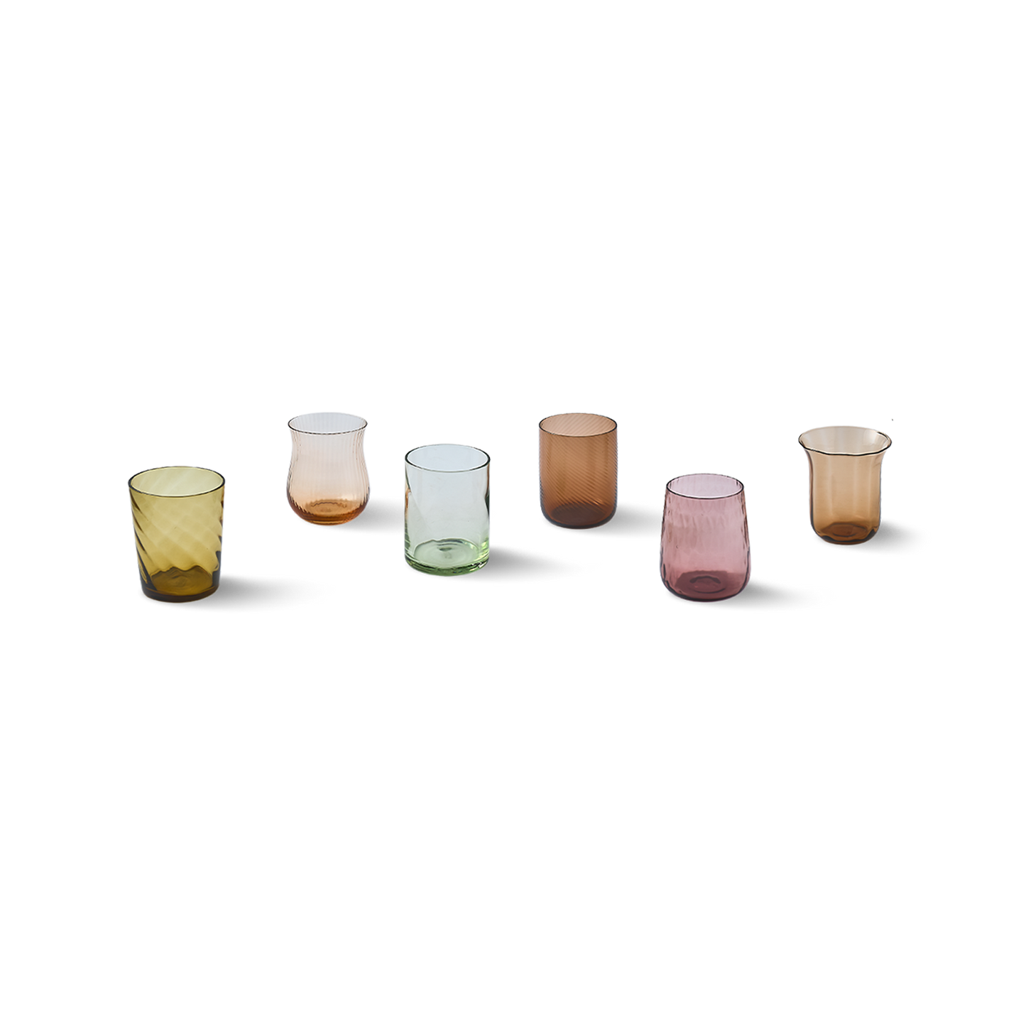 Set 6 Tumbler Texture Nuance Ambra/Rosa