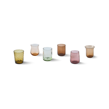 Set 6 Tumbler Texture Nuance Ambra/Rosa