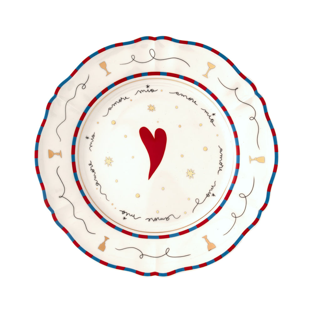 Bitossi Home Heart Dinner Plate