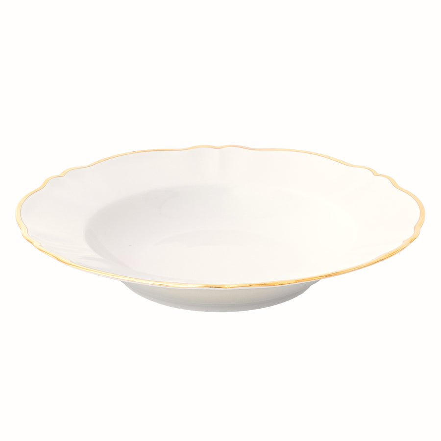 Ivory Deep Plate Gold Rim