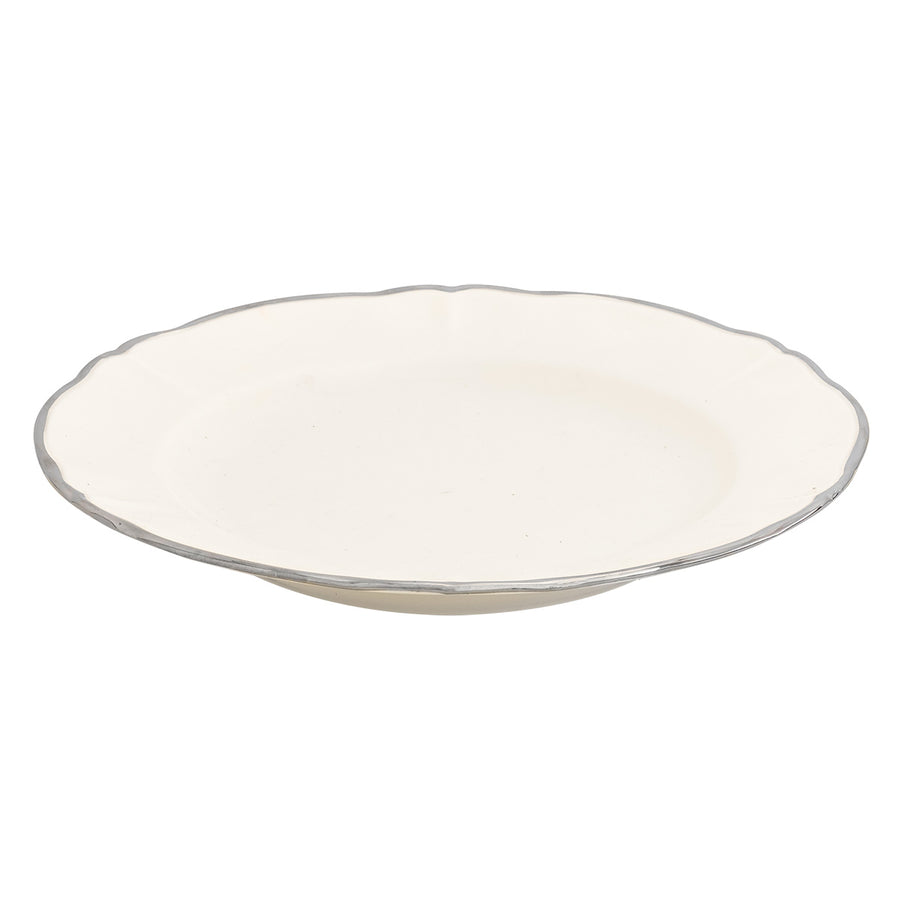 Ivory Dinner Plate Platinum rim