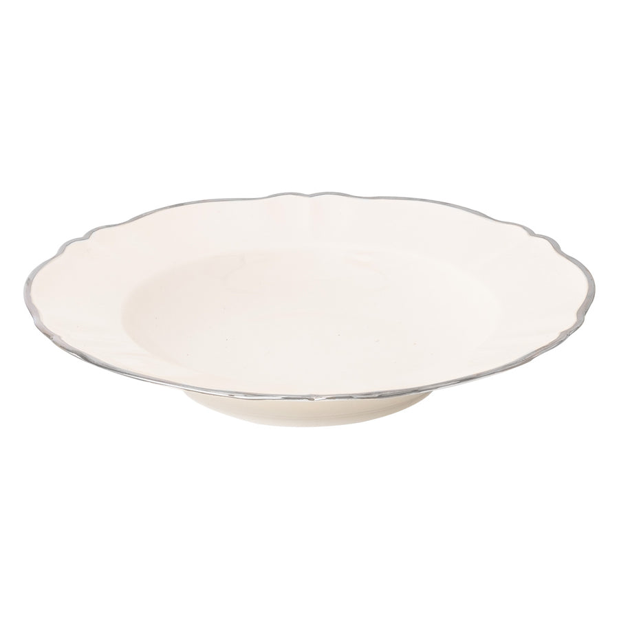 Ivory Deep Plate Platinum Rim