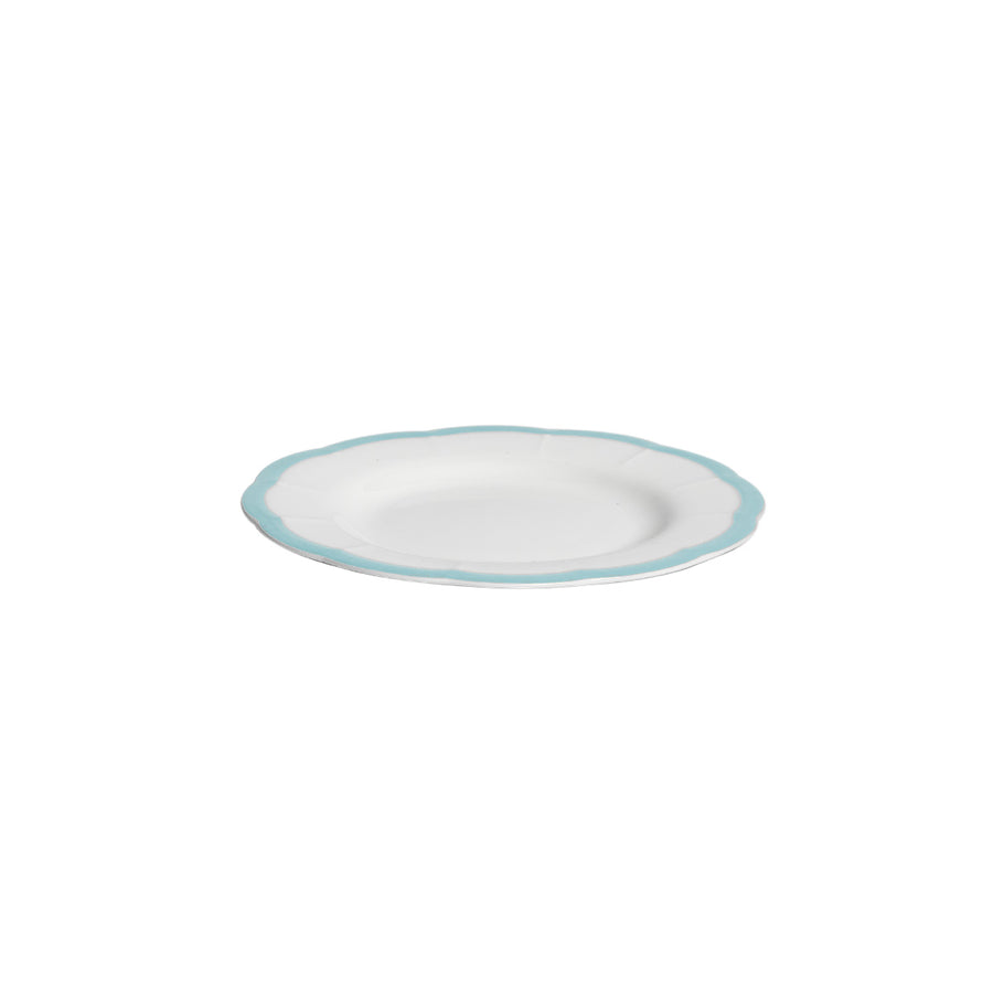 Bread Plate Scalloped Edge Blue