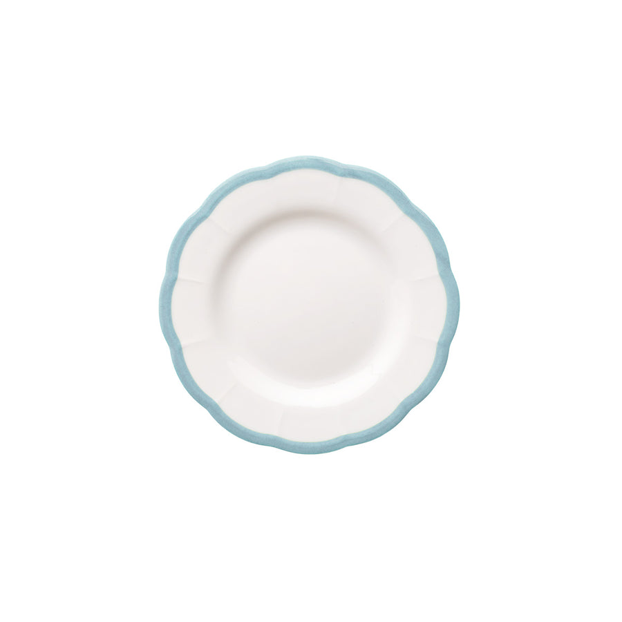 Bread Plate Scalloped Edge Blue