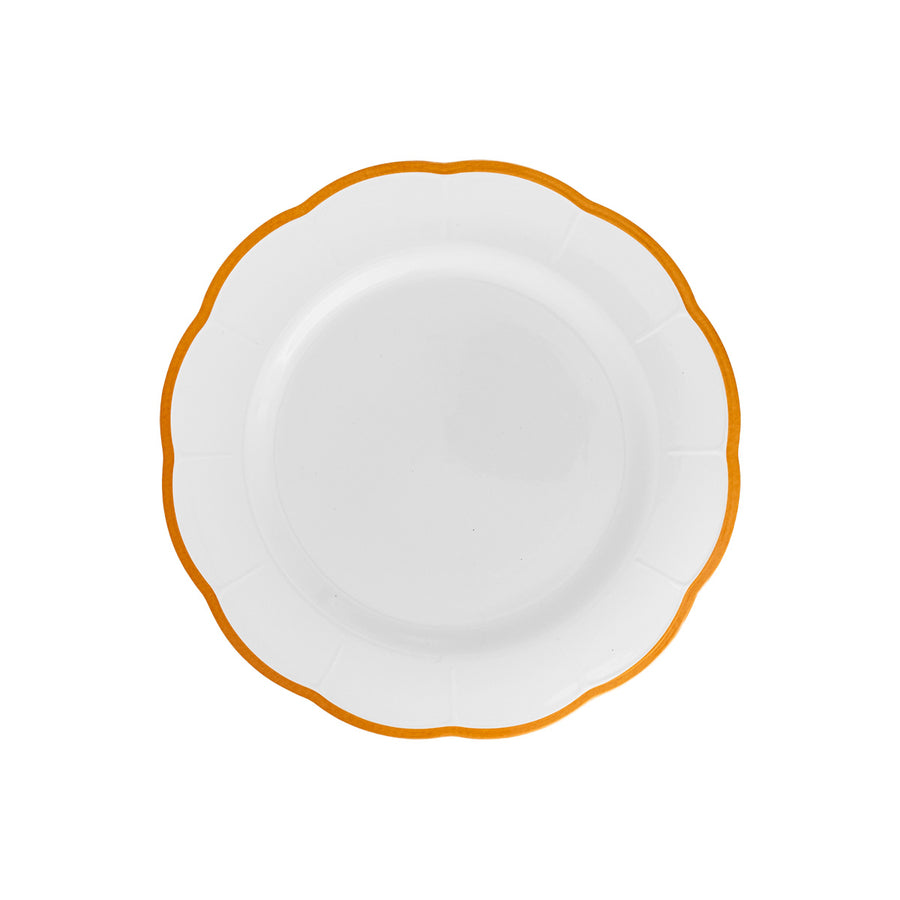 Fruit Plate Ocher Scalloped Rim
