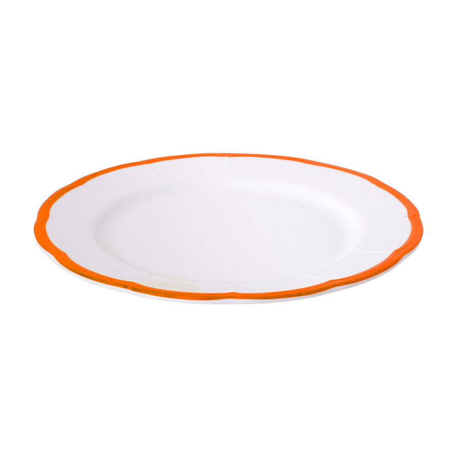 Fruit Plate Rust Scalloped Rim