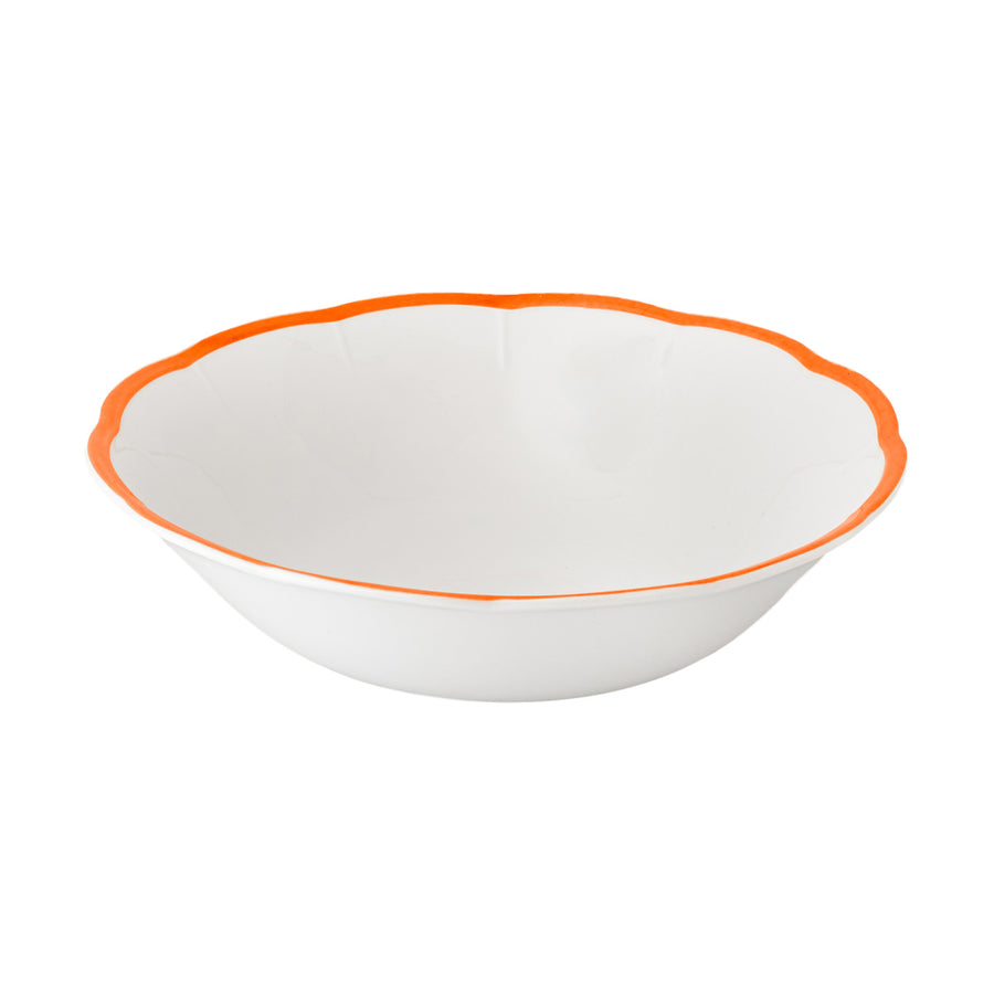 Salad Bowl Rust Scalloped Rim