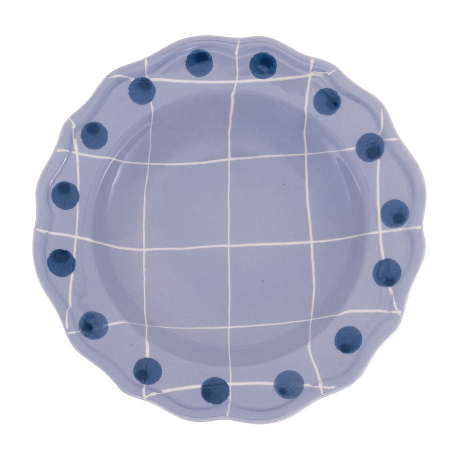Lavander Deep Plate Pois Rim