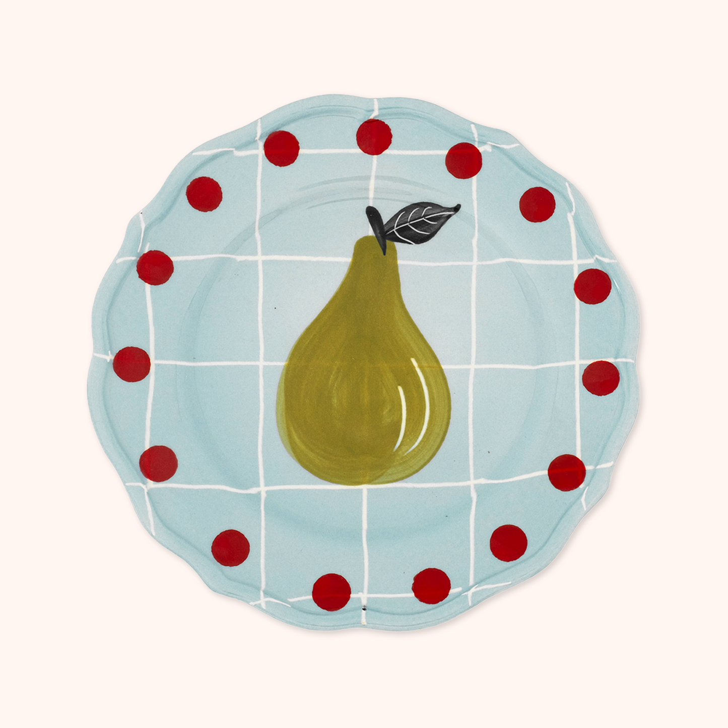 Piatto Frutta Azzurro