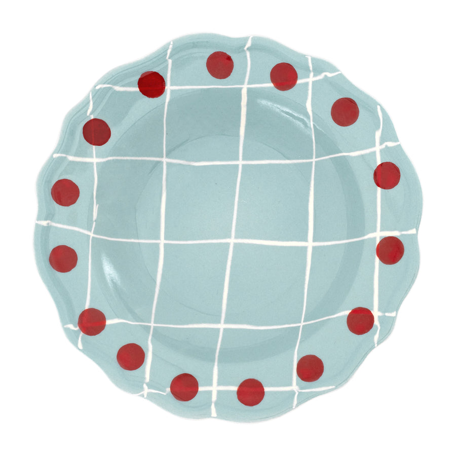 Light Blue Deep Plate Pois Rim