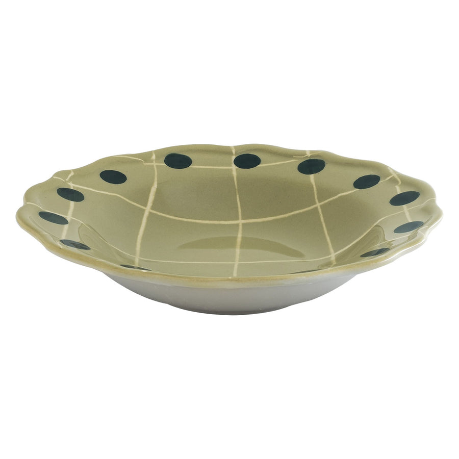 Green Deep Plate Pois Rim
